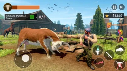 Tangkapan skrin Crazy Scary Cow Rampage Sim