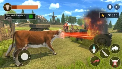 Tangkapan skrin Crazy Scary Cow Rampage Sim