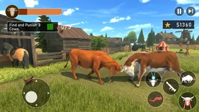 Tangkapan skrin Crazy Scary Cow Rampage Sim