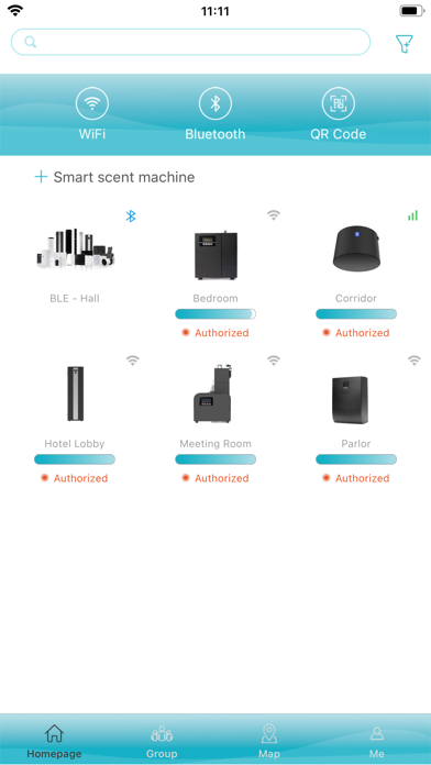 Capturas de tela do Smart Diffuser