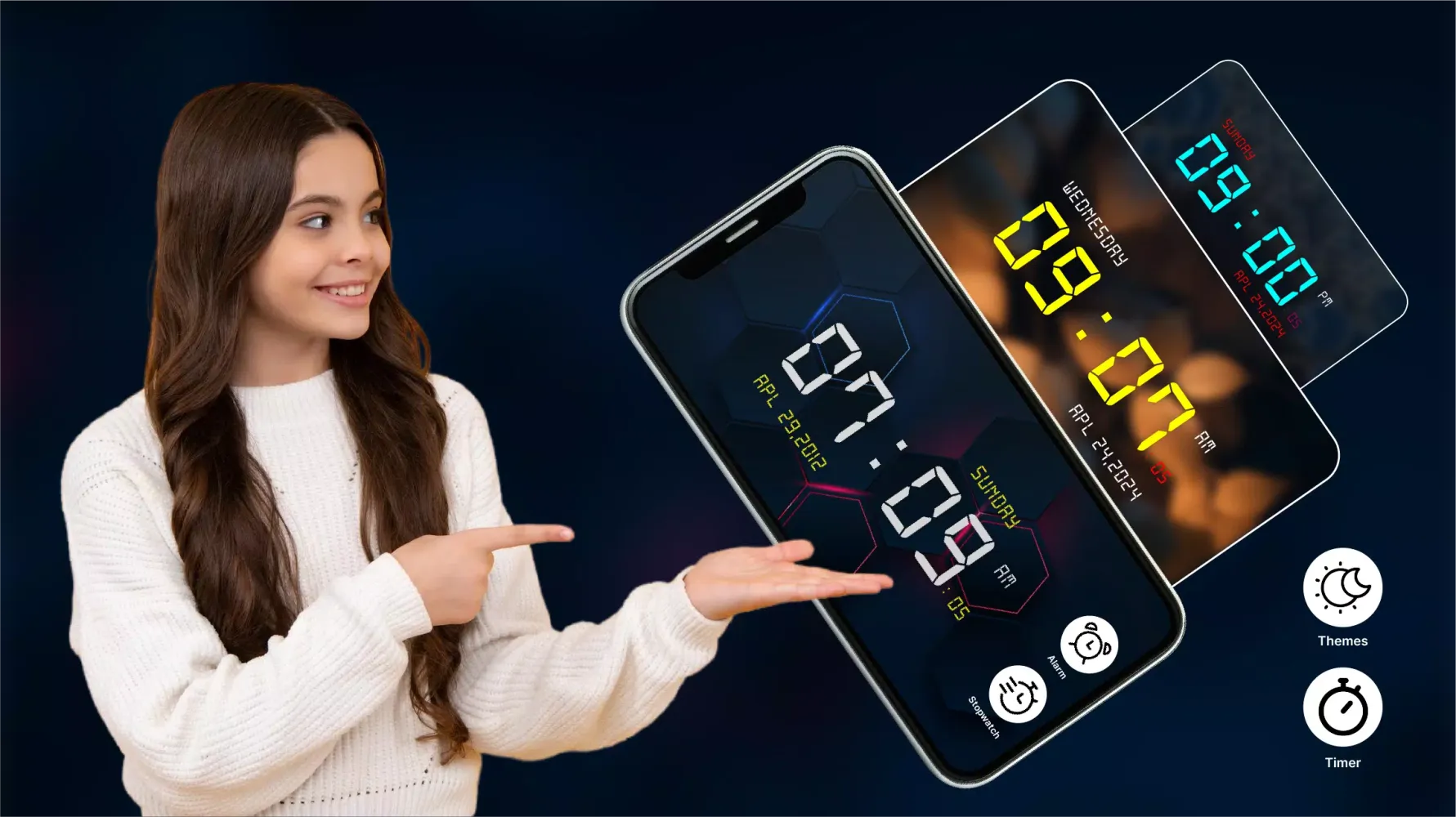 Tangkapan layar Big Digital Clock Display