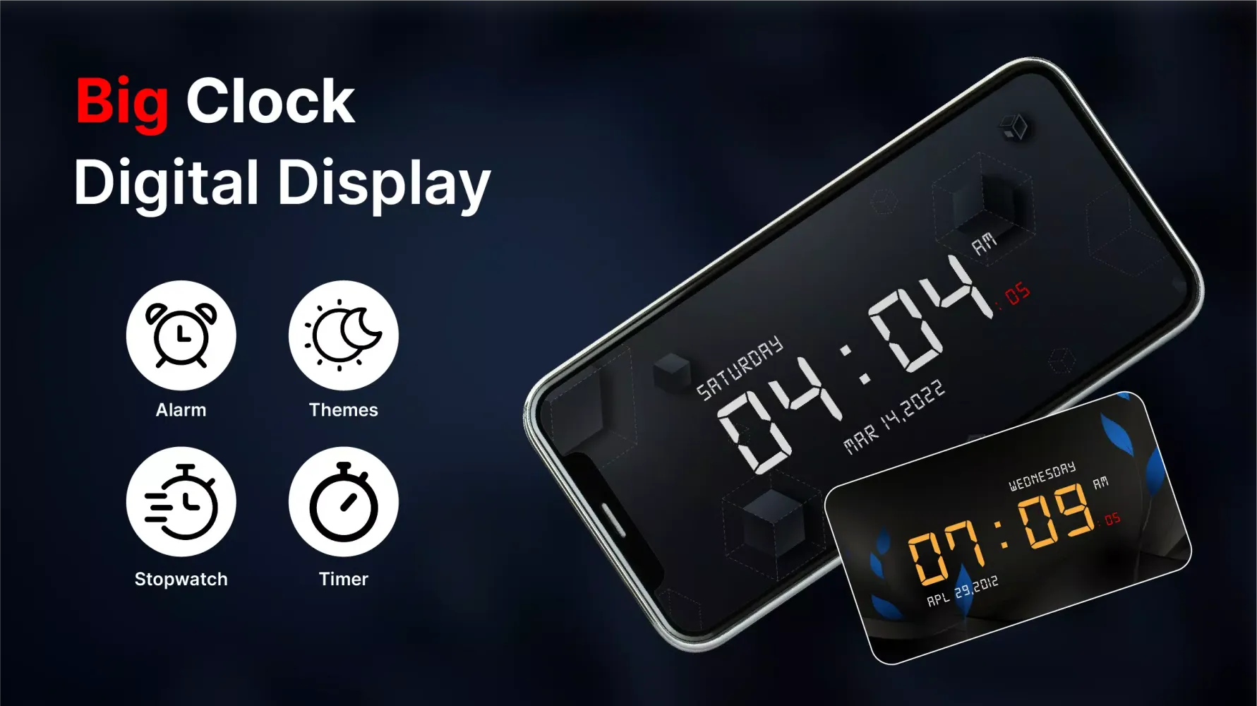 Tangkapan layar Big Digital Clock Display