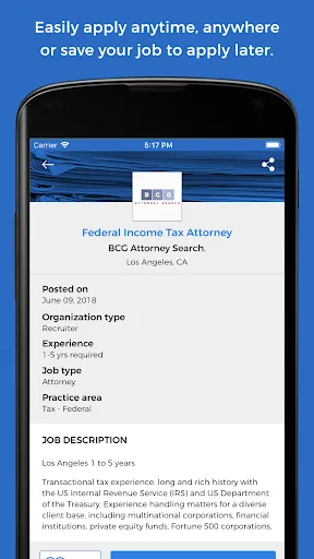 LawCrossing Legal Job Search Screenshots