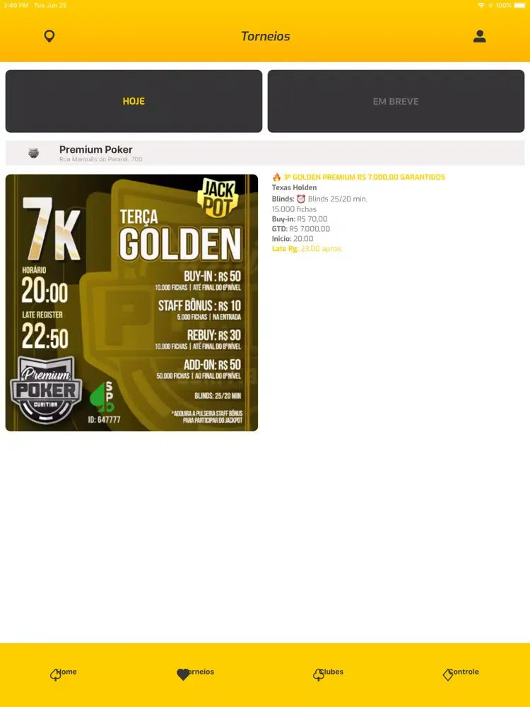 ภาพหน้าจอของ LocalBet iPad 