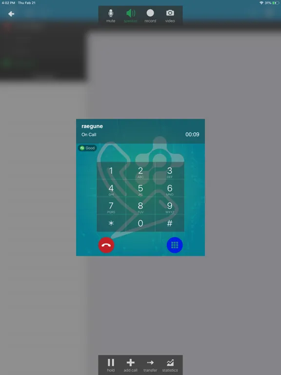 LCB SOFTPHONE iPad  स्क्रीनशॉट