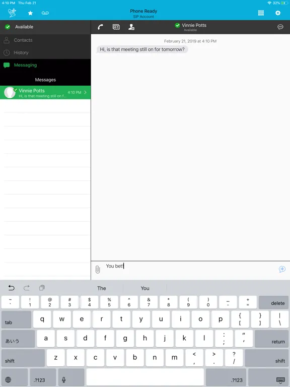 LCB SOFTPHONE iPad  स्क्रीनशॉट