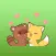 Cute Raccoon And Fox Animated English Stickers