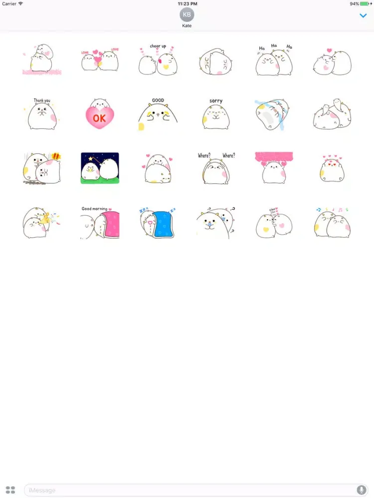Capturas de pantalla de Elias The Cute Moving Hamster Animated Stickers iPad 