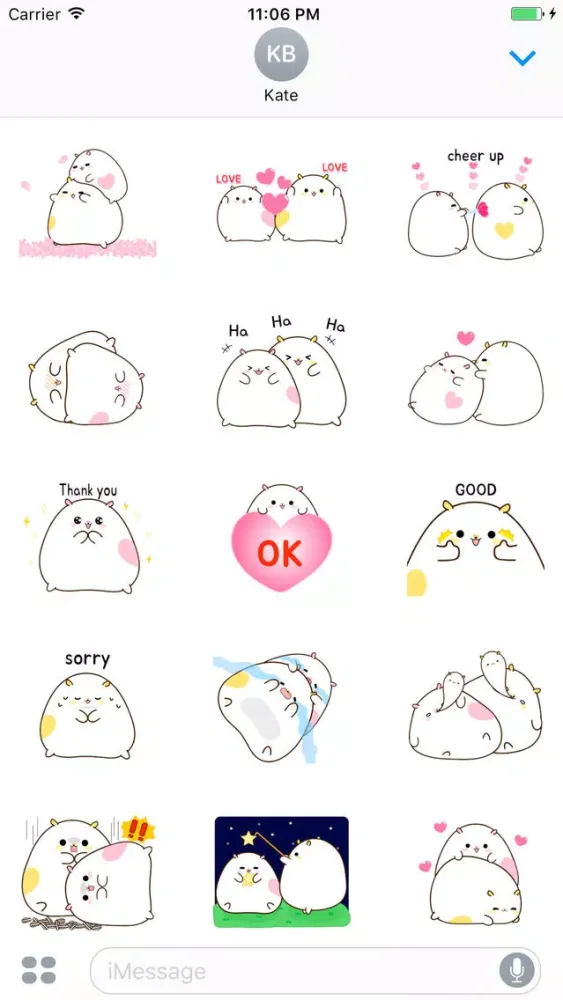 Capturas de pantalla de Elias The Cute Moving Hamster Animated Stickers