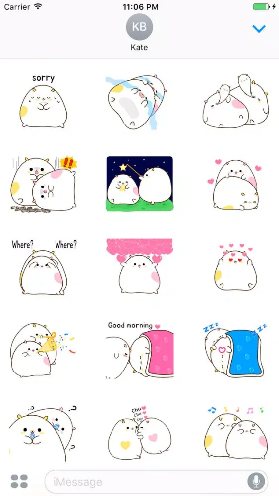 Capturas de pantalla de Elias The Cute Moving Hamster Animated Stickers