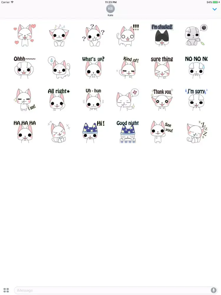 Capturas de pantalla de Elijah The Cute Moving Cat Animated Stickers iPad 
