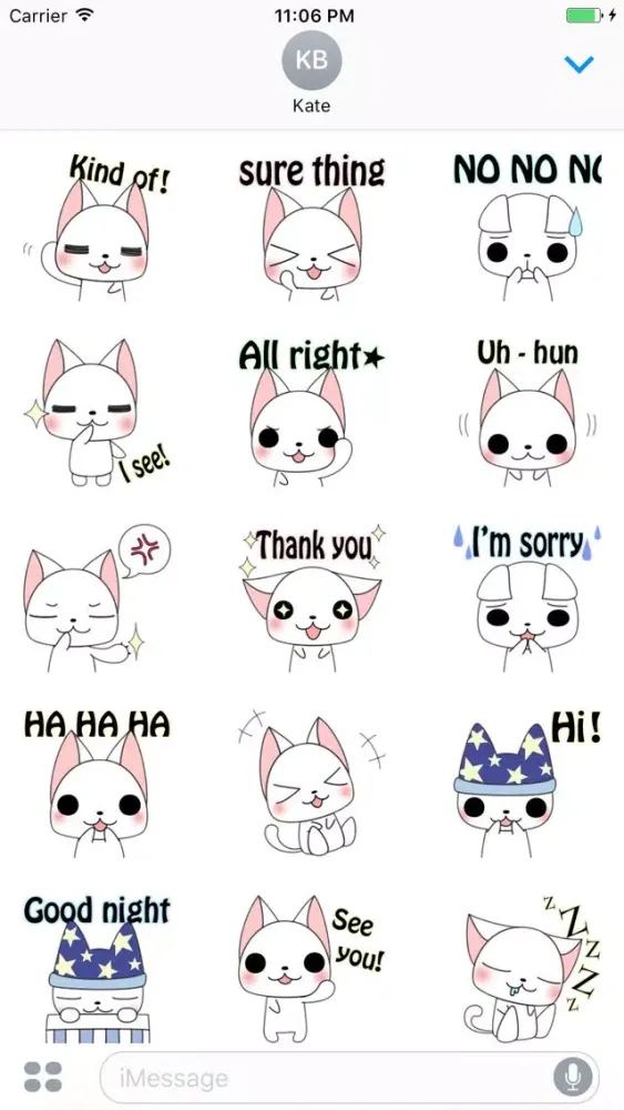 Capturas de pantalla de Elijah The Cute Moving Cat Animated Stickers
