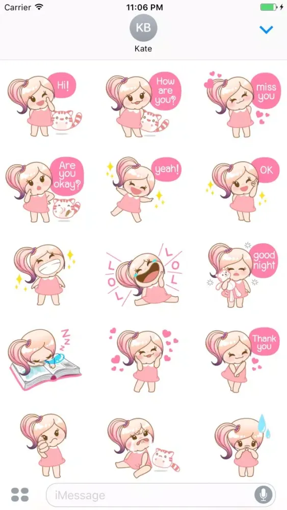 Finley The Lovely Little Girl English Stickers Screenshots