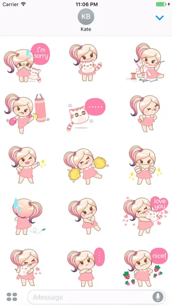 Finley The Lovely Little Girl English Stickers Screenshots