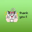 Isaiah The Beautiful Cat English Stickers