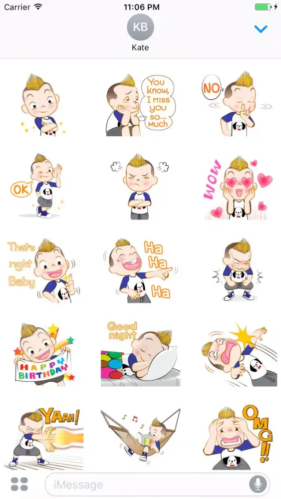 James The Pretty Boy English Stickers Screenshots