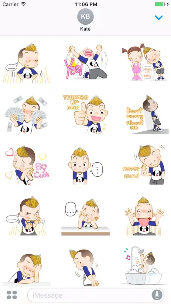 James The Pretty Boy English Stickers Screenshots