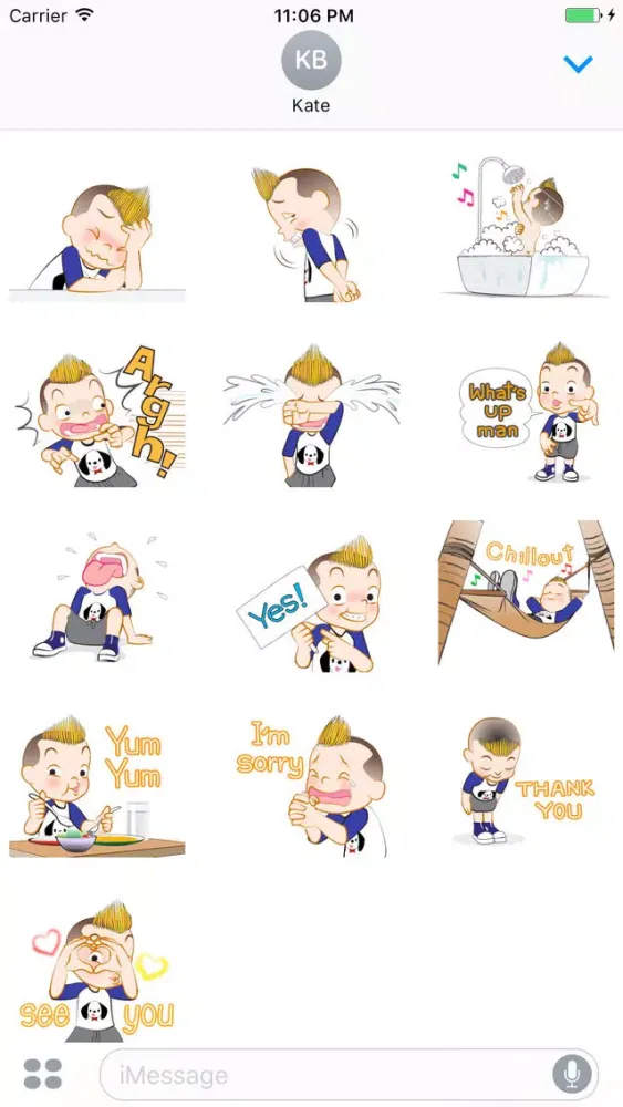 James The Pretty Boy English Stickers Screenshots