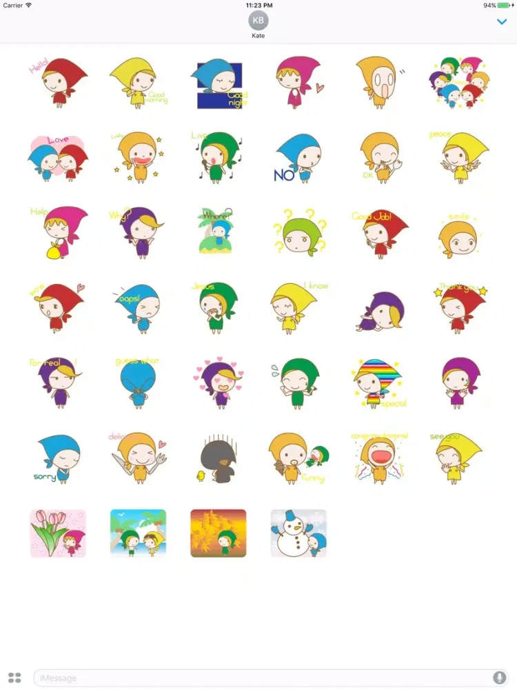 Screenshot di Lillian The Lovely Little Girl English Stickers iPad 