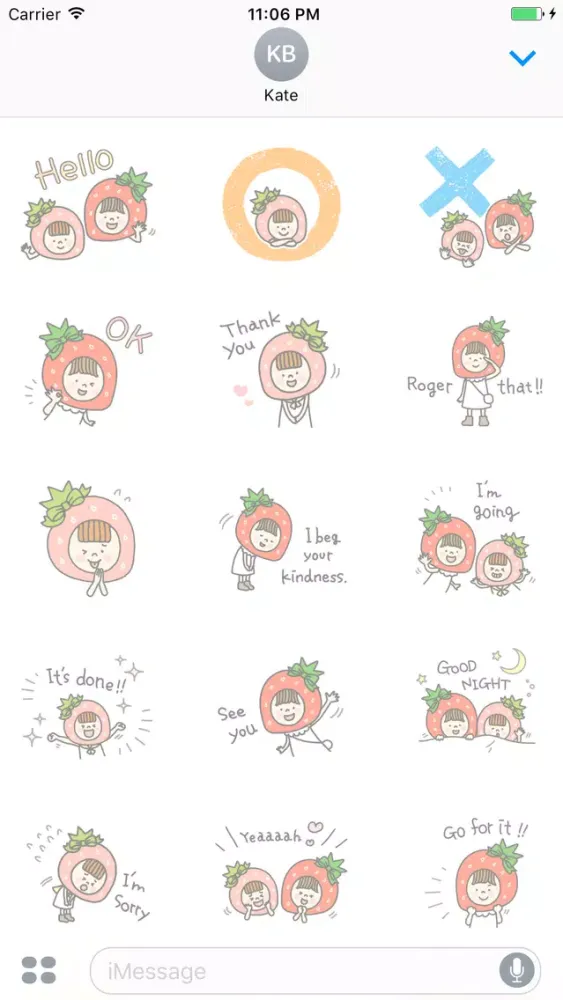 Mila The Strawberry Fairy English Stickers Ekran Görüntüleri