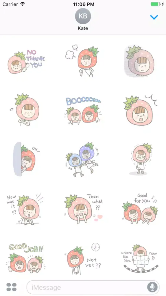 Mila The Strawberry Fairy English Stickers Ekran Görüntüleri