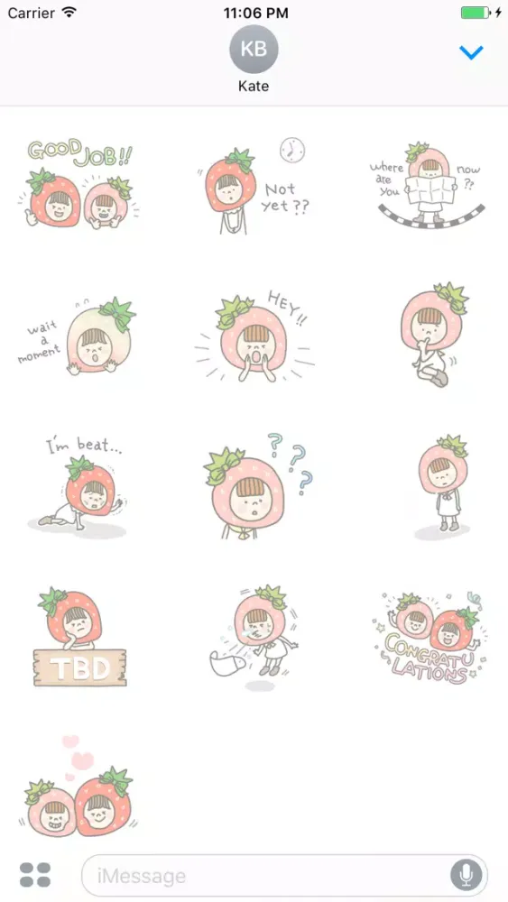 Mila The Strawberry Fairy English Stickers Ekran Görüntüleri