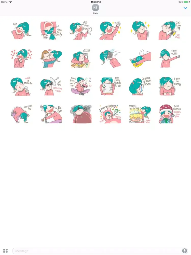 Zrzuty ekranu Scarlett The Happy Girl English Stickers iPad 