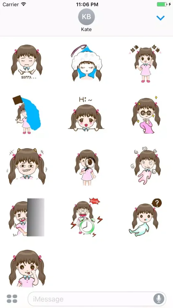 Captures d'écran de Selena The Naughty Girl English Stickers