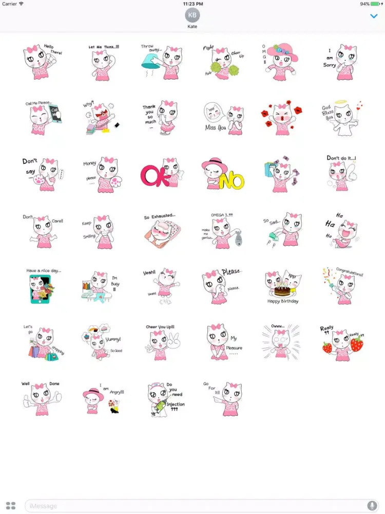 Captures d'écran de Stella The Sweet Cat English Stickers iPad 