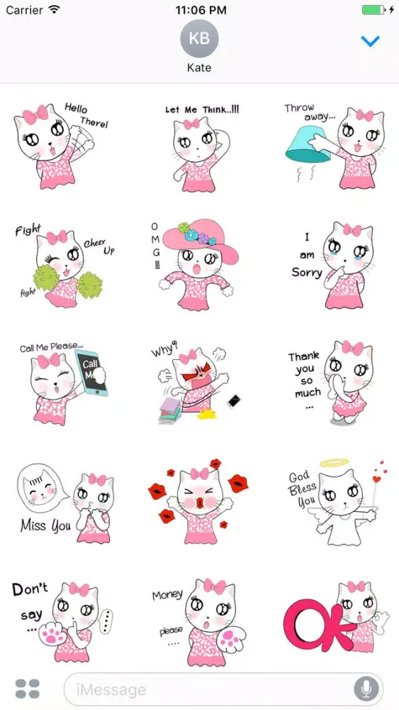 Captures d'écran de Stella The Sweet Cat English Stickers