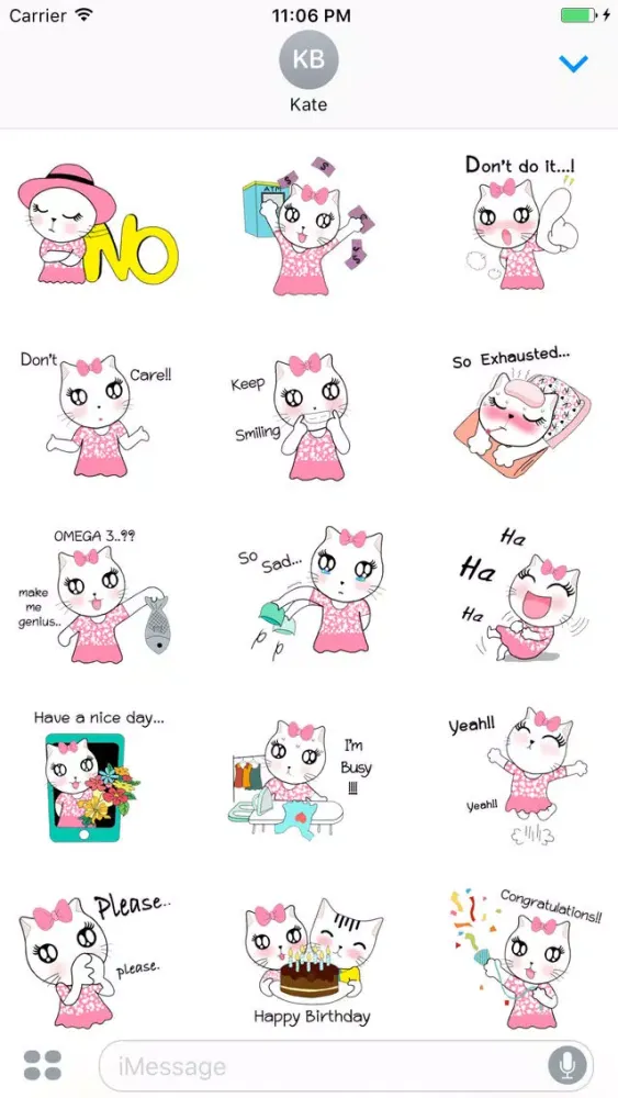 Captures d'écran de Stella The Sweet Cat English Stickers