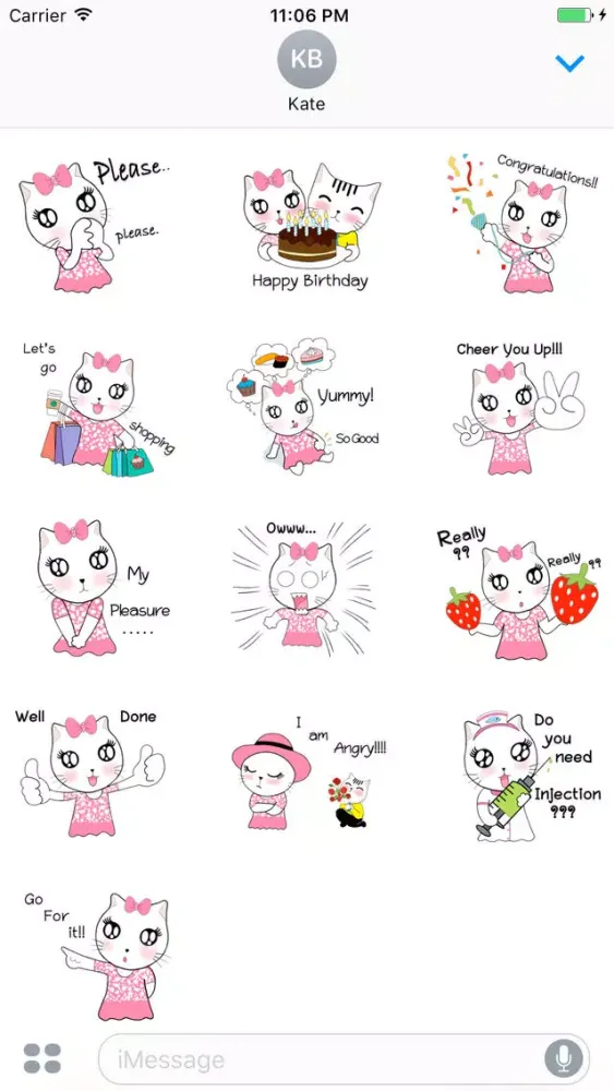 Captures d'écran de Stella The Sweet Cat English Stickers