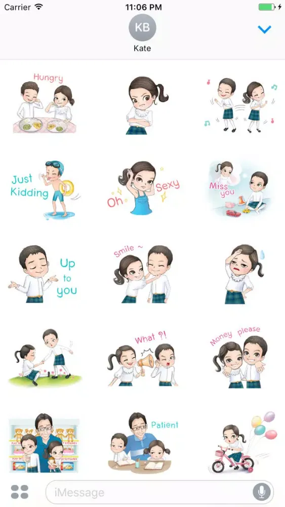 The Cute Twins Baby English Stickers Screenshots