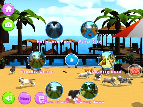 Kitty And Puppy Running iPad  Screenshots