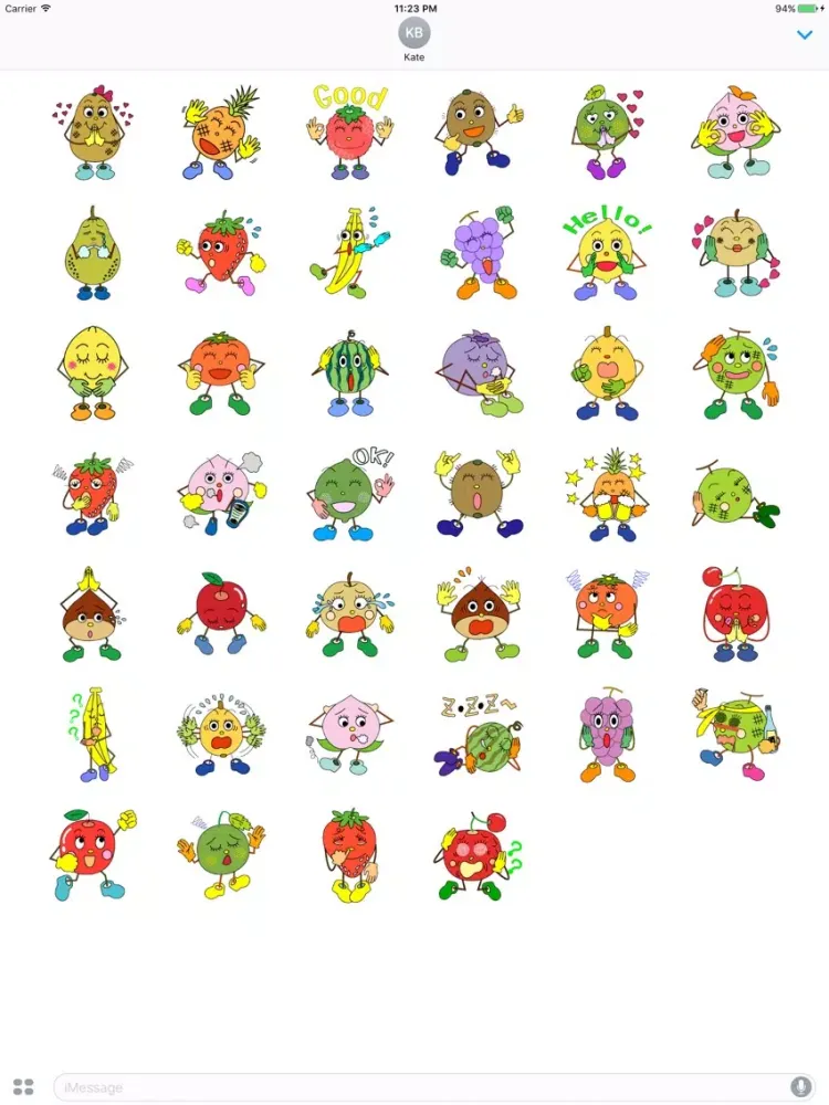 Zrzuty ekranu A Class Of Cute Fruit Stickers iPad 