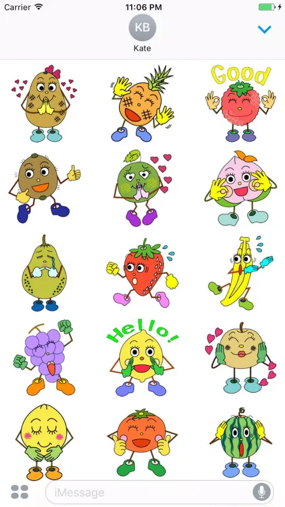 Zrzuty ekranu A Class Of Cute Fruit Stickers