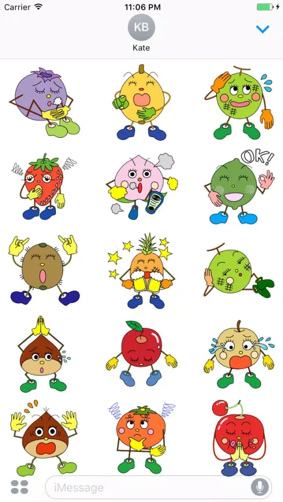 Zrzuty ekranu A Class Of Cute Fruit Stickers