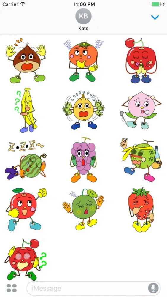 Zrzuty ekranu A Class Of Cute Fruit Stickers