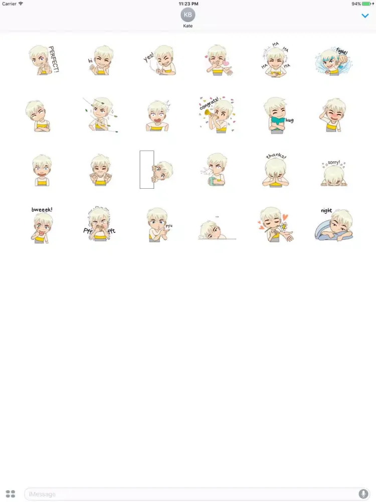 Addy The Cool Boy Animated Stickers iPad  Screenshots