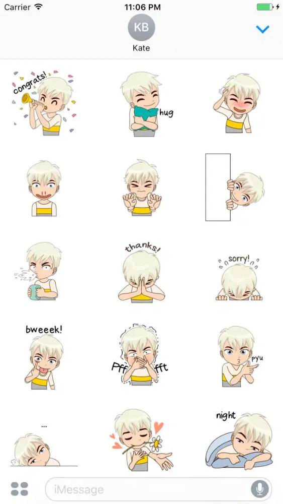 Addy The Cool Boy Animated Stickers Screenshots