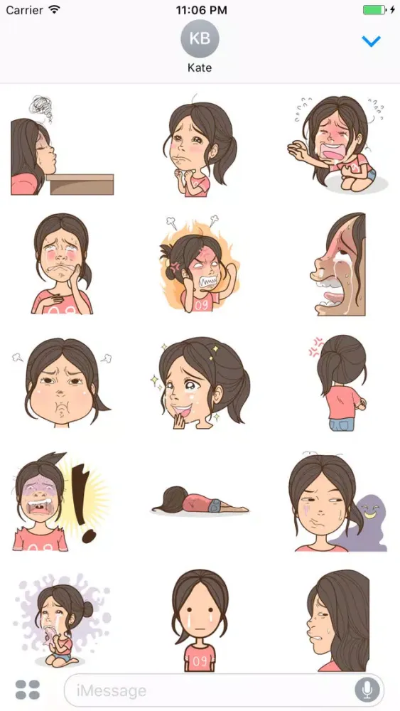 Capturas de pantalla de Adele The Lovely Girl Stickers