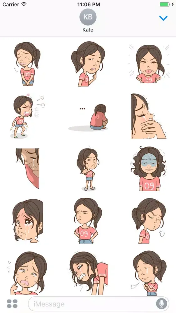 Capturas de pantalla de Adele The Lovely Girl Stickers