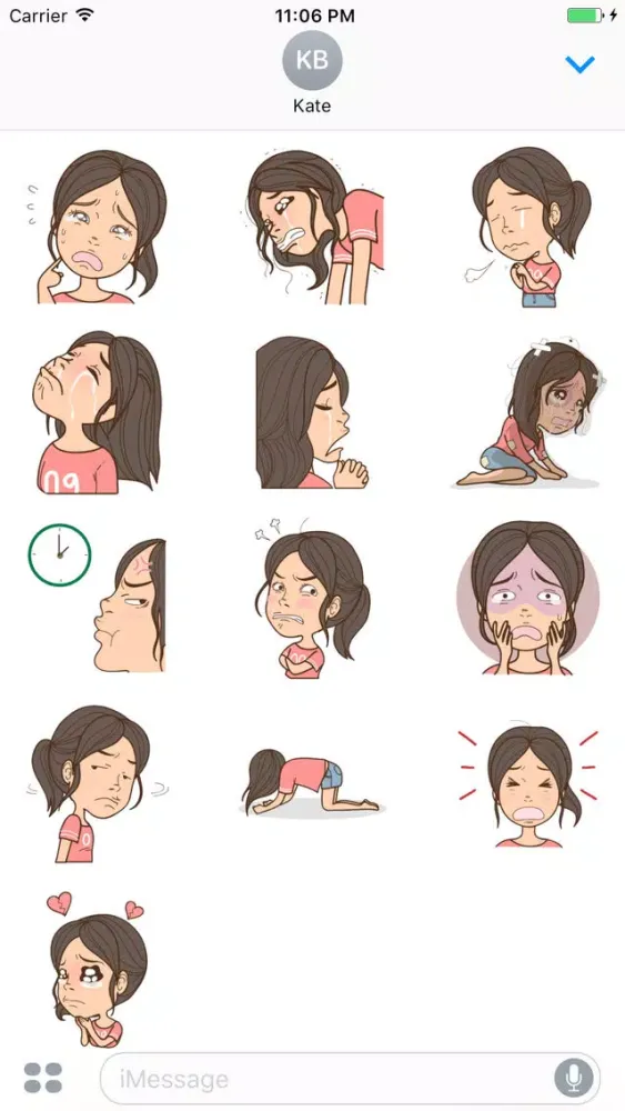 Capturas de pantalla de Adele The Lovely Girl Stickers