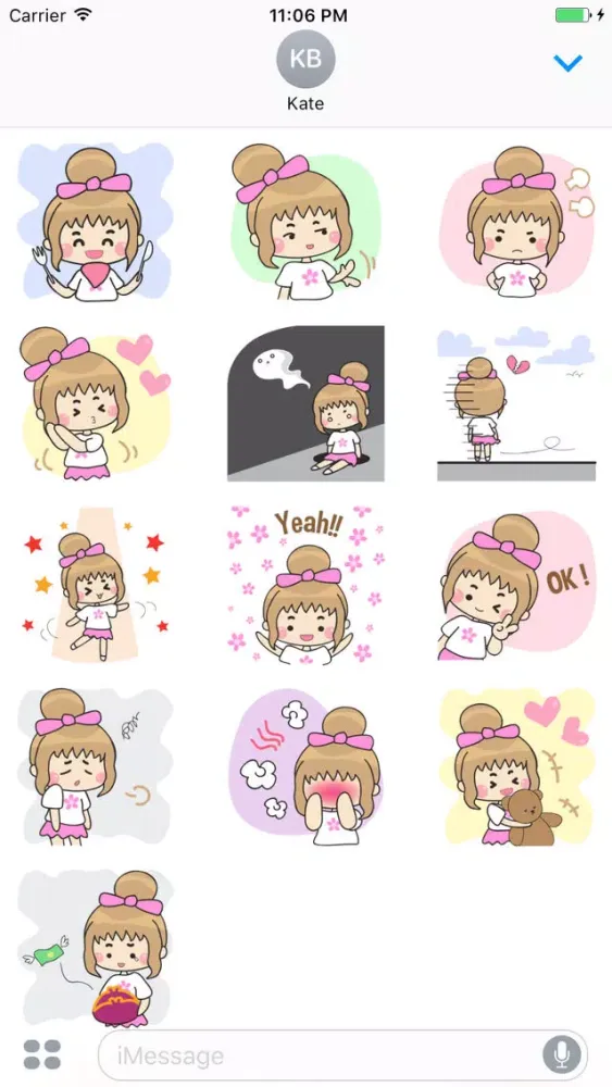 Aisha The Cute Little Girl Stickers应用截图