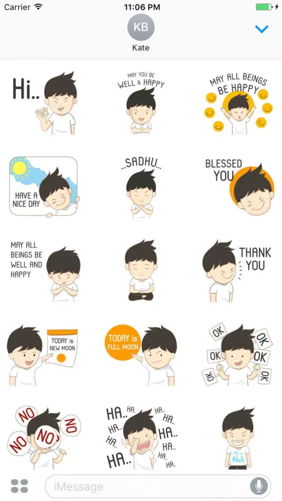 Captures d'écran de Anthony The Funny Little Boy Stickers