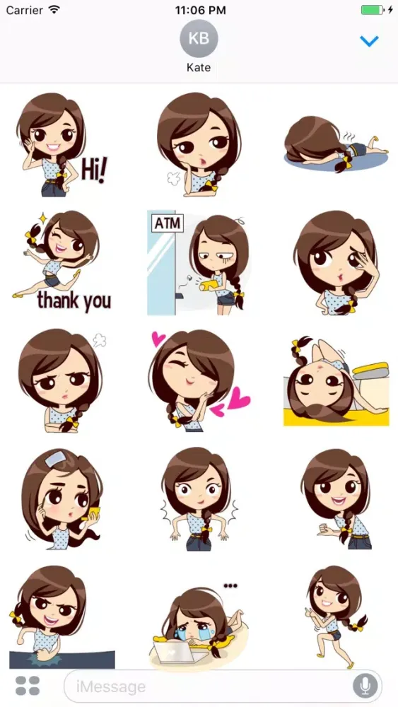 Aura The Cute Student Stickers سکرین شاٹس