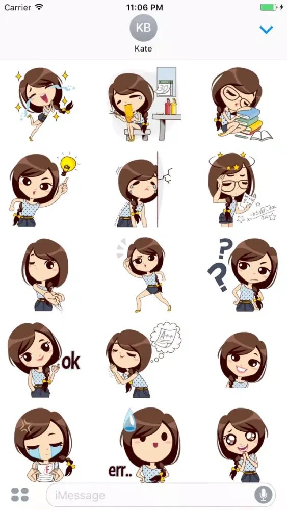 Aura The Cute Student Stickers سکرین شاٹس
