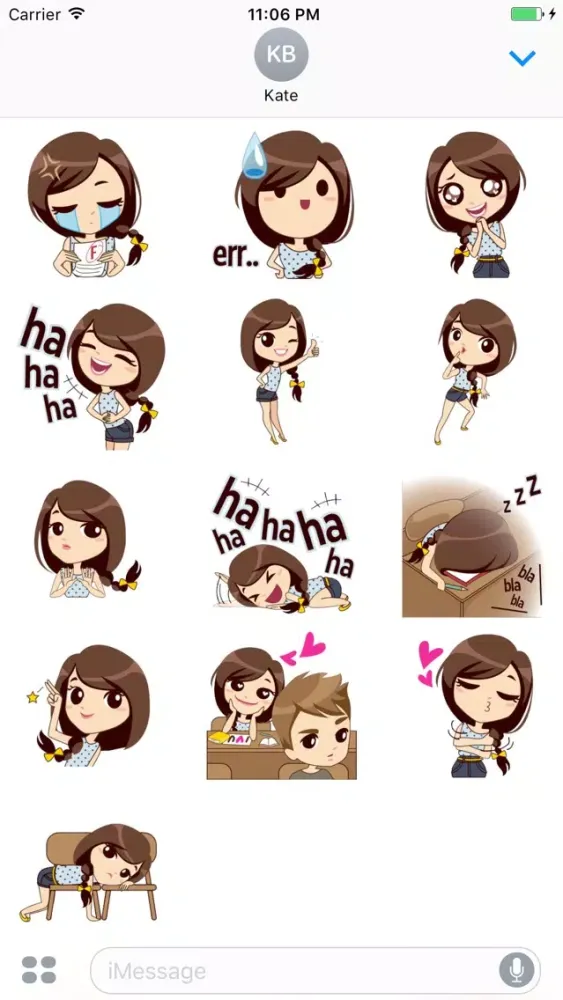 Aura The Cute Student Stickers سکرین شاٹس