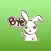 Bailey The Sporty White Bunny Stickers