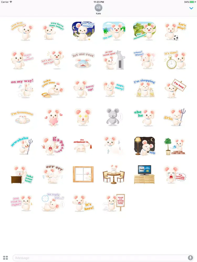 Скриншоты Callie The Funny Little Mouse Stickers iPad 